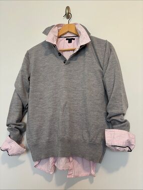 Bartolini Light Gray 100% Merino Sweater